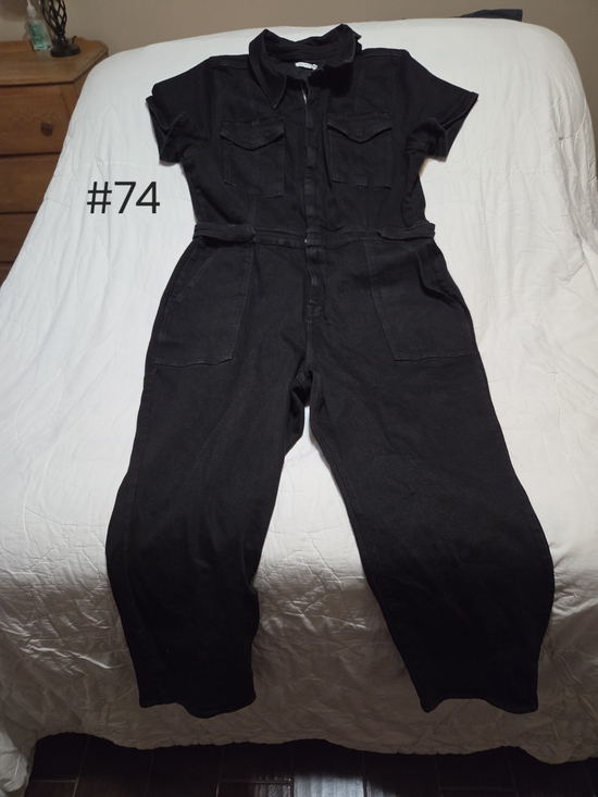 Good American Pants - Good American Fit For Success Black Denim Jumpsuit - Size 3XL